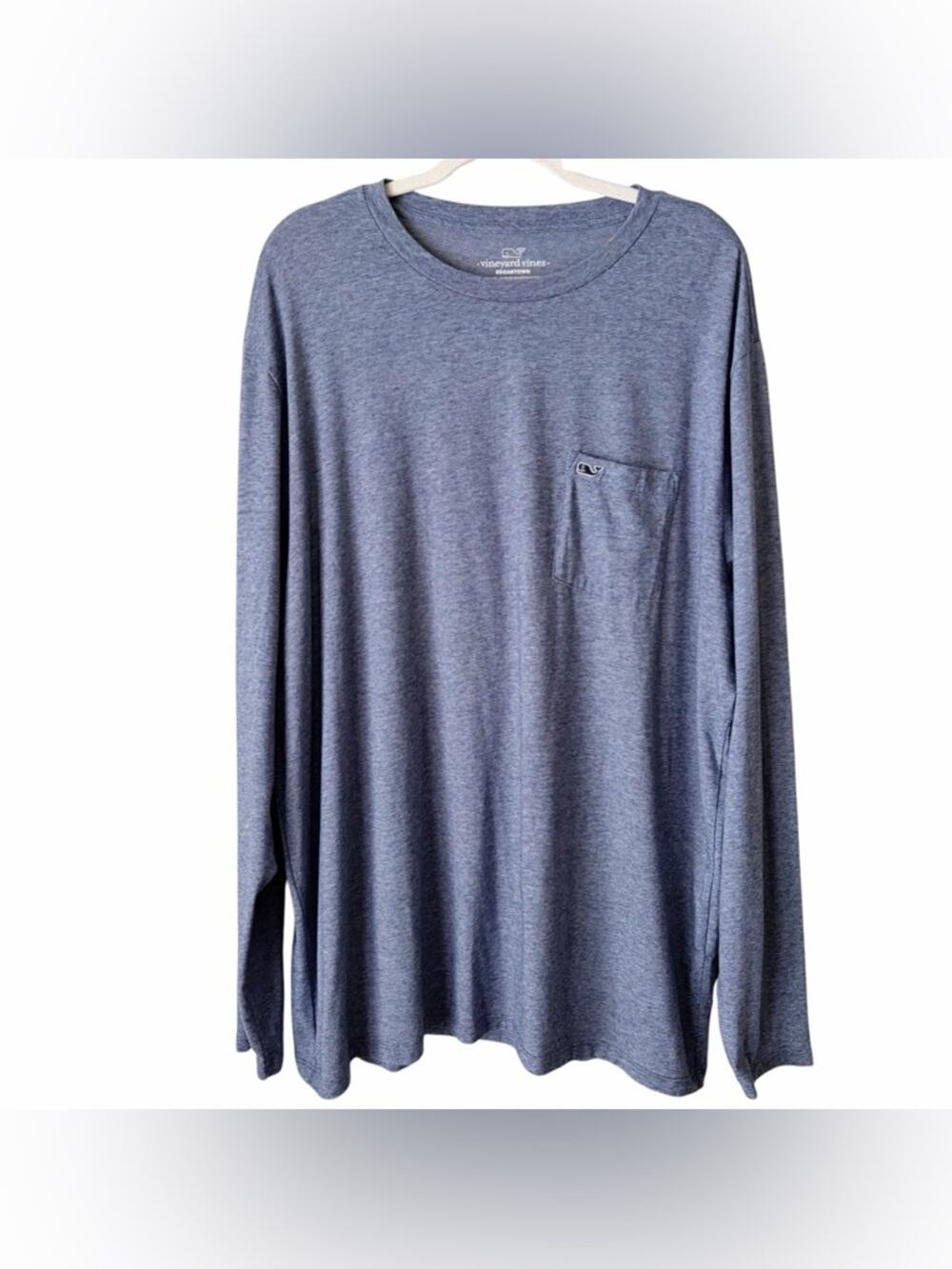 Vineyard Vines | Men’s Edgartown Long Sleeve Tee Shirt Pocket Logo Navy Plus 2XL